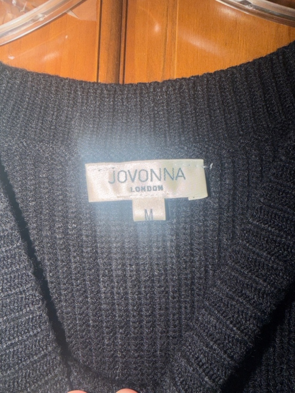Jovonna London black ruffle knit sweater vest | size M | Statement layering - Picture 4 of 5